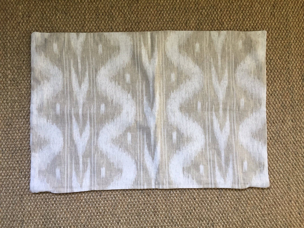 Cushion | Batavia White Ikat Linen