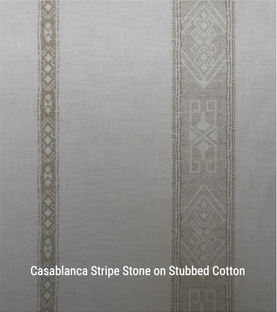 Casablanca Stripe Stone on Slubbed Cotton