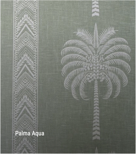 Palma on Slubbed Cotton Aqua