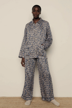 Evie Pyjama Shirt & Trouser Set | Blue Aster